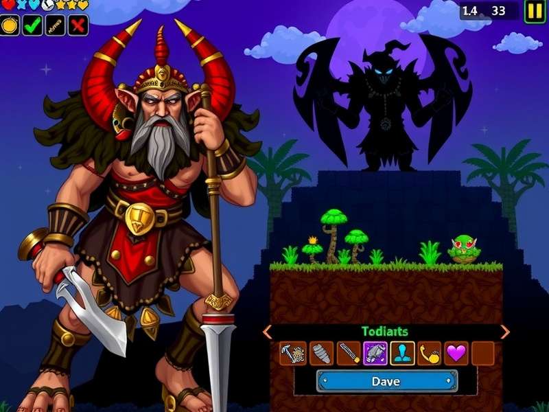 Terraria Pre-Hardmode Boss Collage: King Slime, Eye of Cthulhu, Eater of Worlds