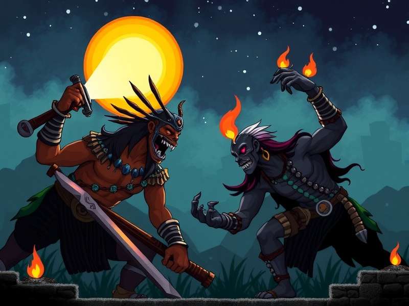 Concept art of Terraria bosses facing each other in an arena