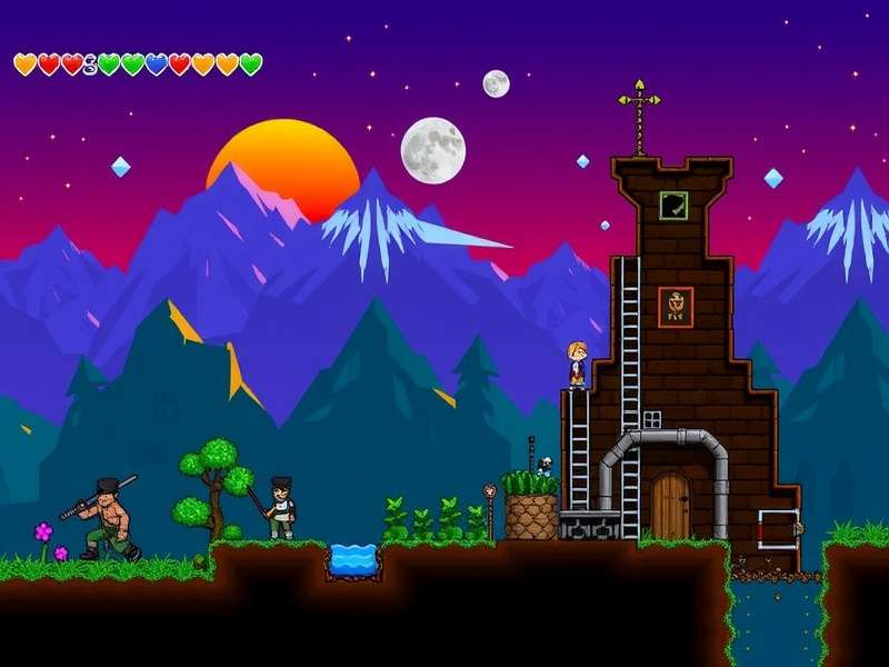 Terraria early game base building with workbench and chests