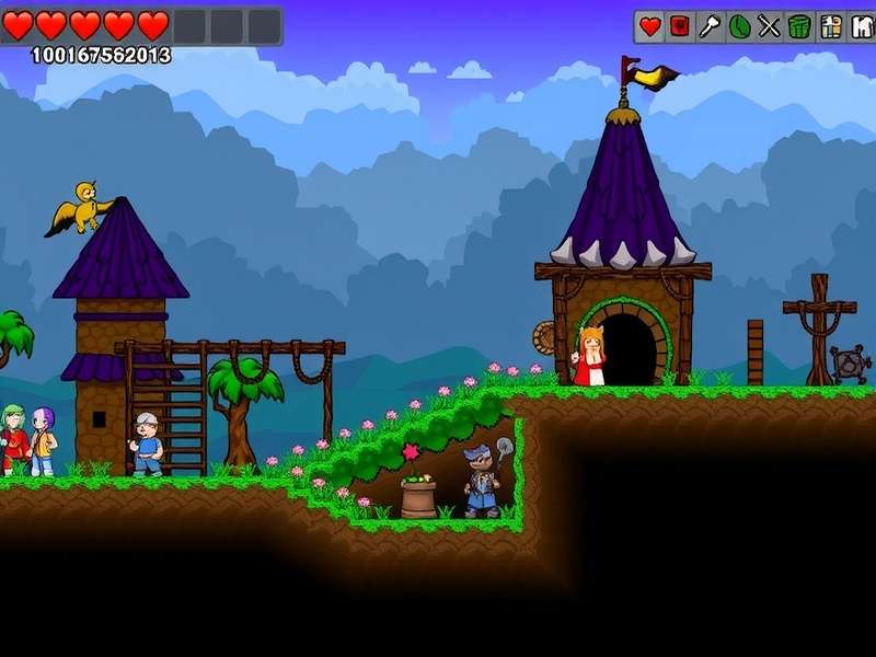 Terraria Calamity Mod raid battle environment with mushroom biome aesthetic