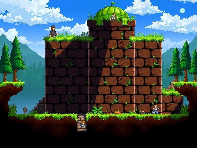 Terraria Wall of Flesh boss battle in the Underworld biome