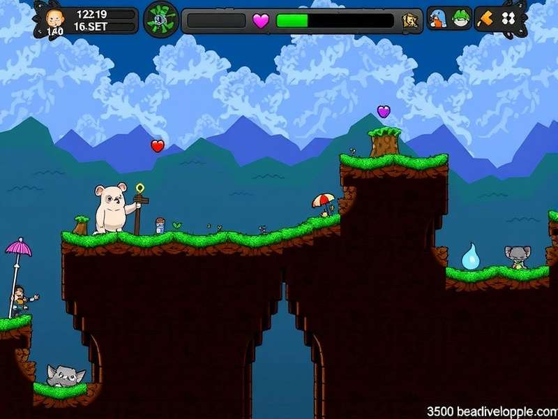 Terraria Cavern Layer with glowing mushrooms and crystal formations