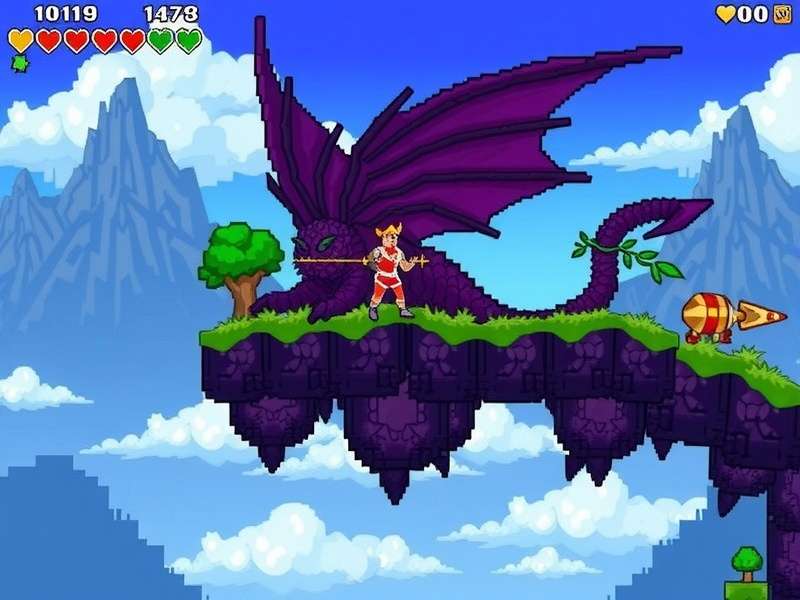 Wyvern boss flying in Terraria sky