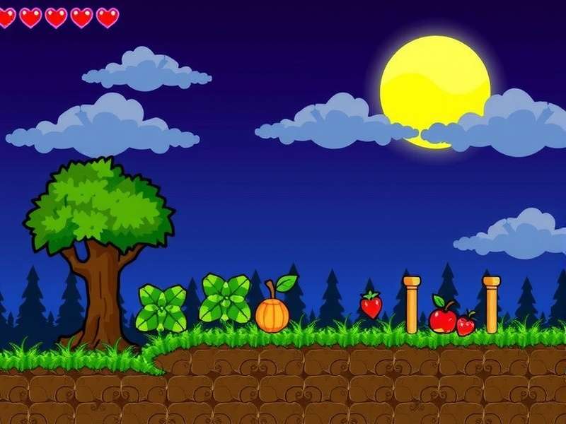 Terraria Life Fruit glowing in the Underground Jungle