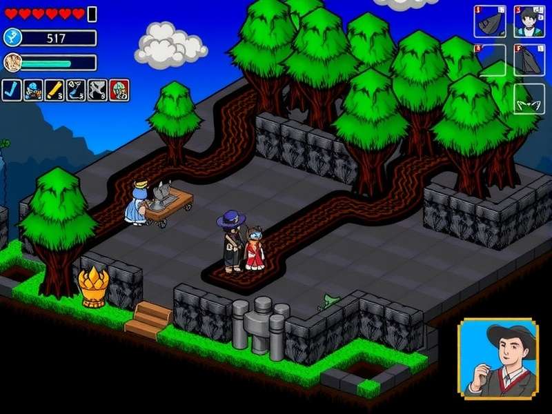 Terraria Mage battling the Moon Lord boss