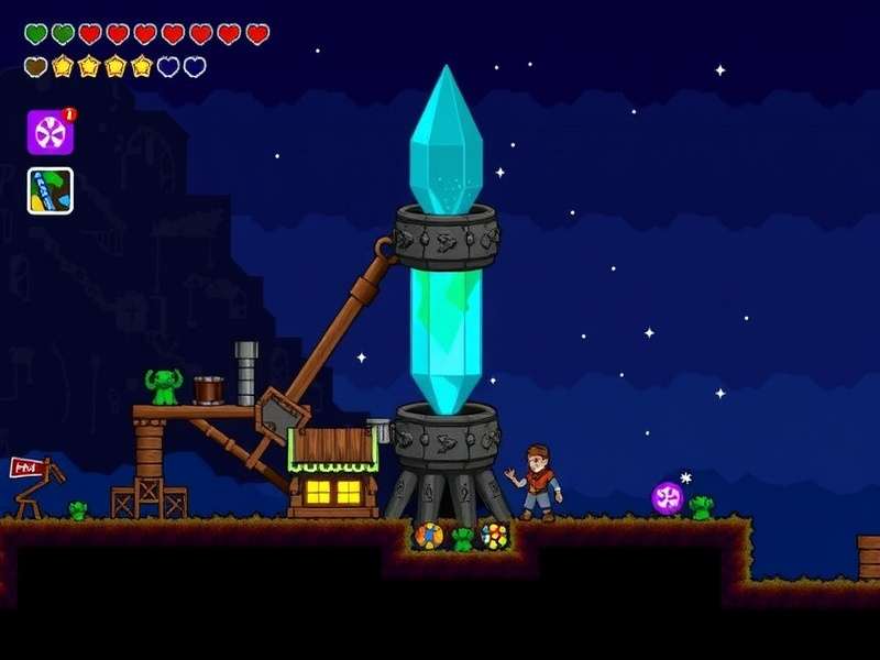Crystal Canon in action against Moon Lord in Terraria
