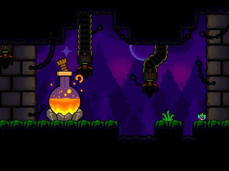 Terraria character using Spelunker Potion to highlight ores underground