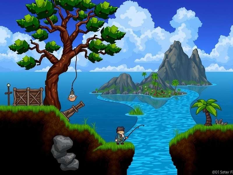 Terraria character fishing in a glowing biome with multiple rods