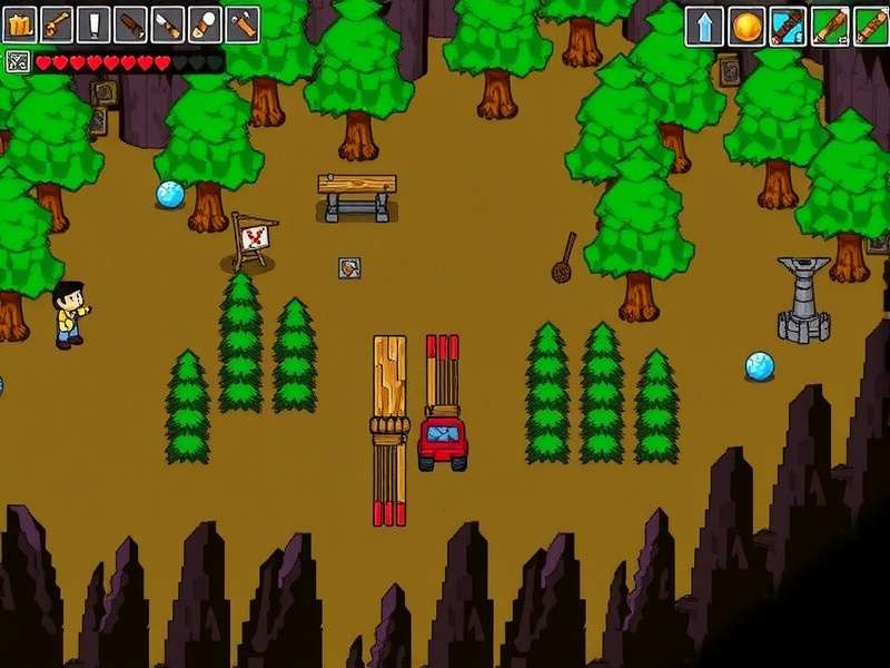 Terraria Sawmill crafting menu at Work Bench