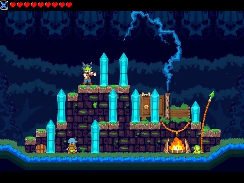 Crystal Cannon projectile piercing and exploding on two Demon Eyes