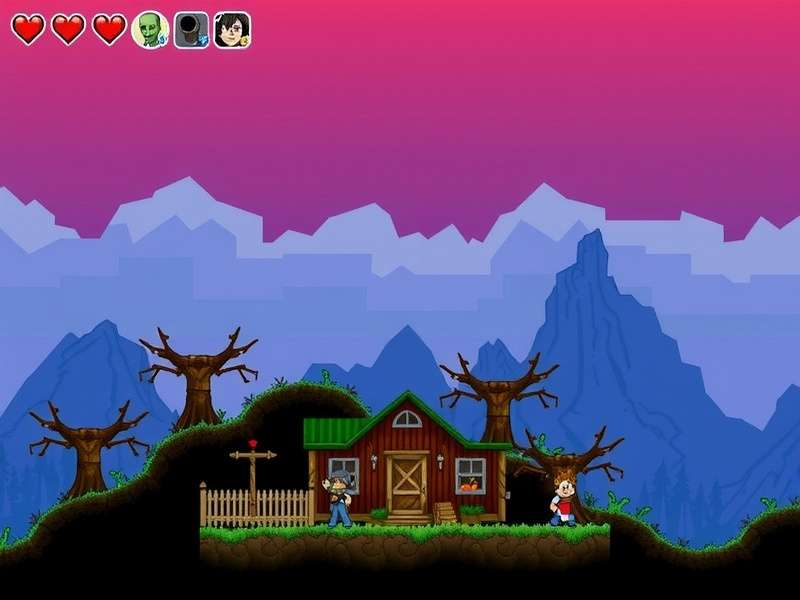 Illegal Gun Parts scattered on a workbench in Terraria with red warning symbols