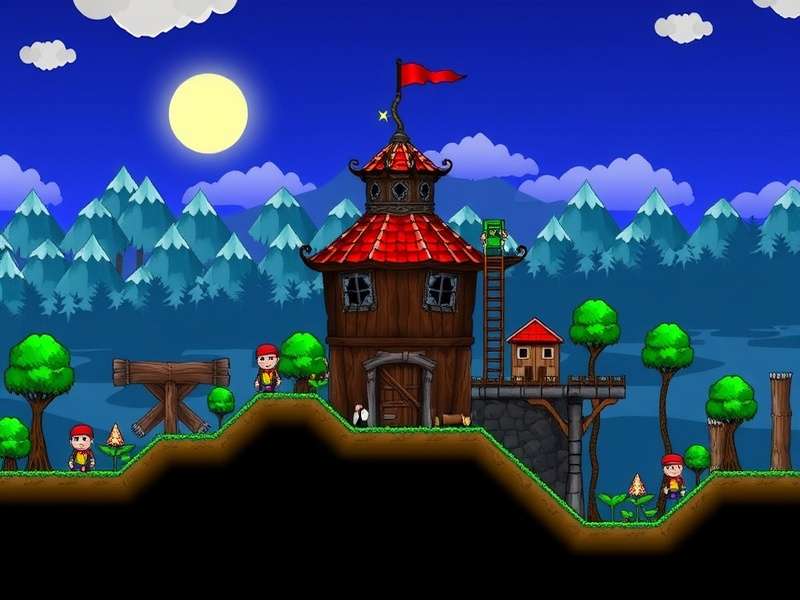 Terraria gameplay showing character exploring underground cavern