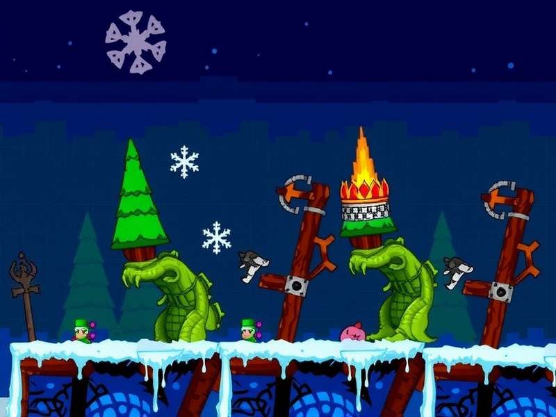 Terraria character wearing full Frost Armor set glowing with blue icy effects