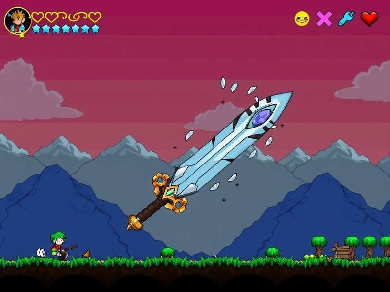 Terraria Broken Hero Sword farming arena setup with platforms, gnome, and candles