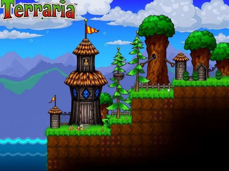 Terraria game overview showing multi-platform availability and free update badge
