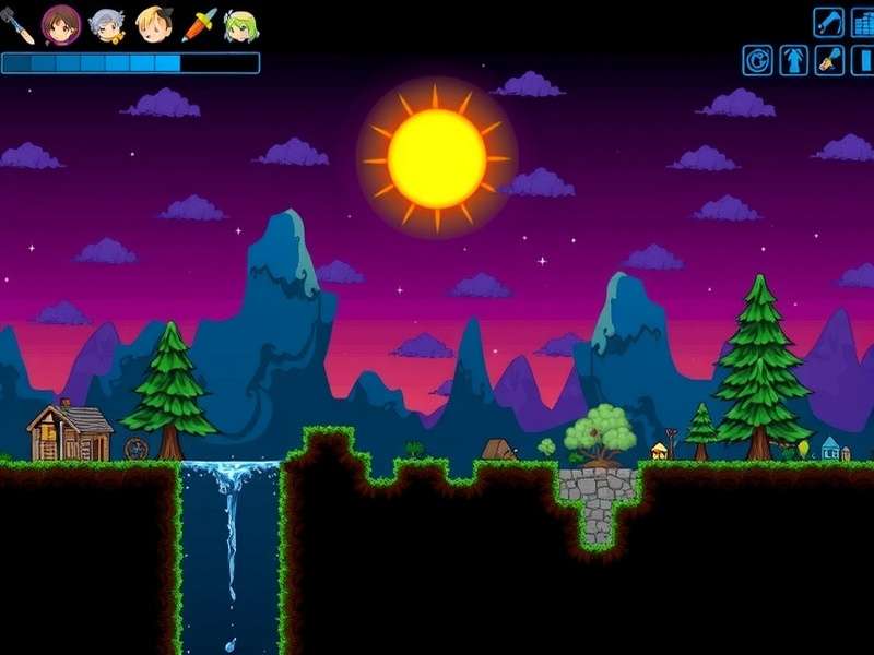 Solar Eclipse Terraria event screenshot with Mothron and Swamp Thing