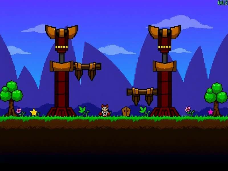 A complete Terraria pylon network showing all 8 biome pylons arranged in a hub layout with connecting pathways.